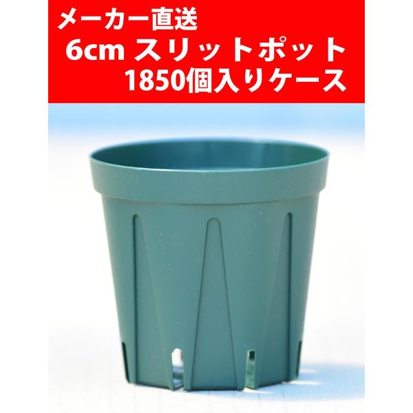【メーカー直送】スリットポット 6cm CSM-60 グリーン 1850個入りケース