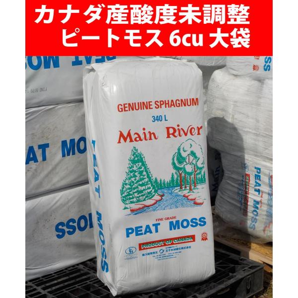 カナダ産 酸度未調整ピートモス 6キュービック袋 約300リットル 大袋