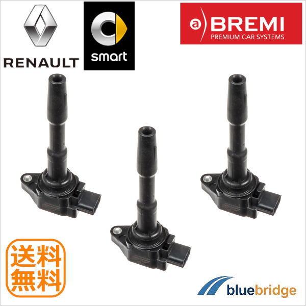 3本セット BREMI 新品 ルノー ルーテシア 0.9L RH4B イグニッション