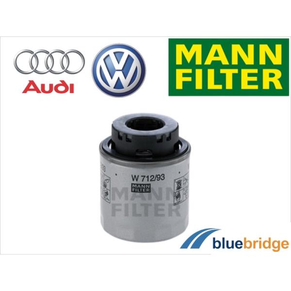 MANN-FILTER 新品 アウディ A3 スポーツバック 1.4TFSI 8PCAX オイルフィルター 03C115561B 03C115561J W712