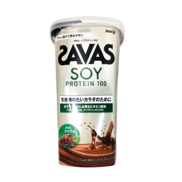 わっしょいSAVAS ザバス ソイプロテイン100ココア味 100食分 Amazon.co.jp: ザバス(SAVAS) ソイプロテイン100 ココア味 224g