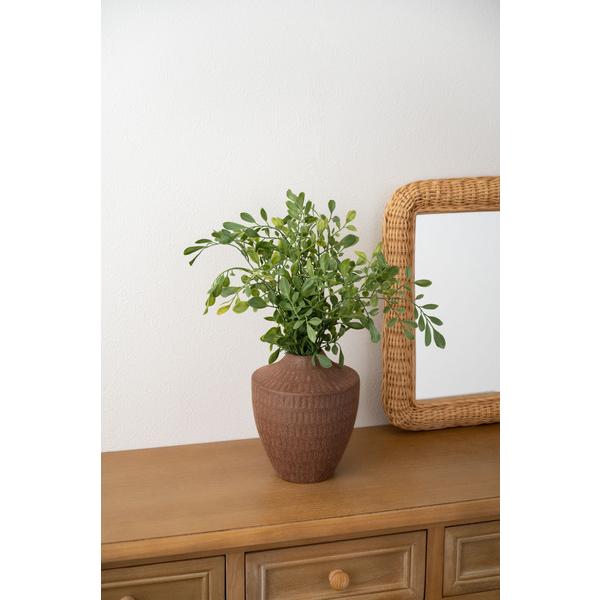 東谷 花瓶ブラウン φ15×H18.5 陶器 完成品 内側に濡れ防止コーティング