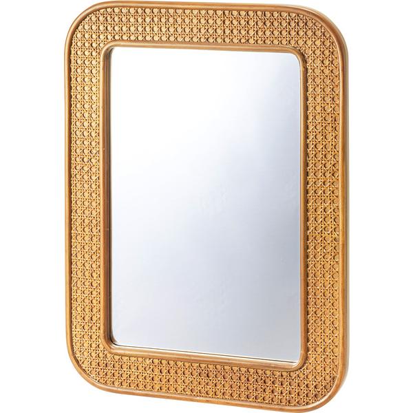 ●カゴメ編みのラタンで縁取られたミラー。●アートを飾るようにインテリアに自然となじみます。●フレームは、天然ラタンと天然木で縁取り。自然素材のぬくもりを感じるデザイン。●立てかけて使えば、立派なドレッサーに。大き目サイズなので、メイクもはか...