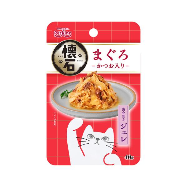 ［ペットライン］懐石レトルト 魚介旨みジュレ まぐろ かつお入り 40g