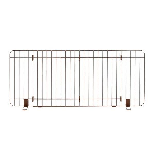 場所に合わせてピッタリ設置。サッと置くだけ！片手で軽々持ち運びでき、手軽に部屋と通路を間仕切りできる侵入防止用柵です。※壁面への突っ張り取付タイプではありません。超小型犬・小型犬用体重目安/8kg以下