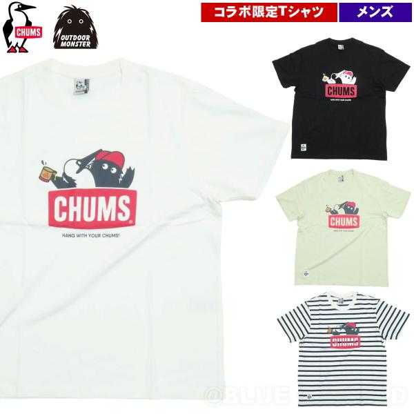 月初セール24%オフ チャムス / チャムス×アウトドアモンスター Tシャツ メンズ ・ 限定 コラボ プリント USA コットン 東北限定 震災復興 アウトドア ブランド