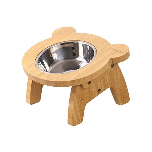 他サイト： 【天然素材】良木工房YOSHIKI 竹製 ペット用食器台 フードボウル 猫 食器 餌 水入れ 猫用 犬用 食器台 ペットボウル お皿 食べやすい ペッの商品画像