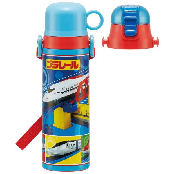スケーター (skater) 子供用 2WAY ステンレス 水筒 570ml コップ付き プラレール 21 SKDC6