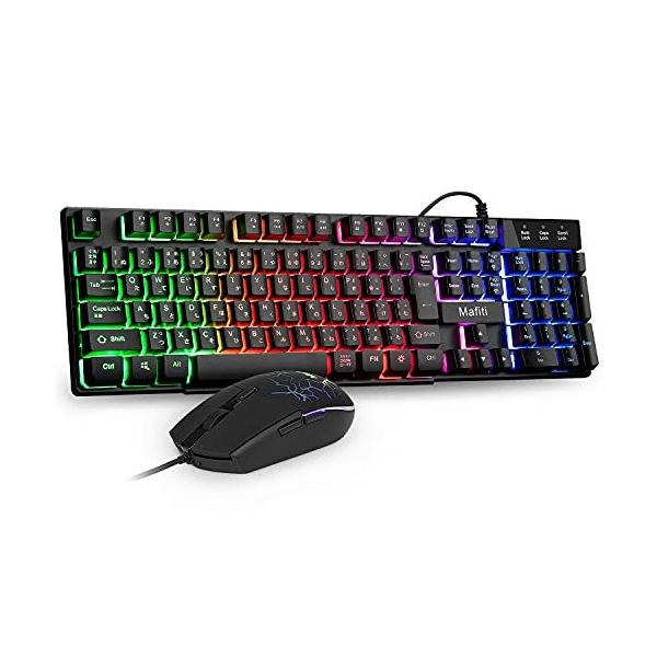 Mafiti ゲーミング キーボード マウス セット USB有線 106キー Mafiti ゲーミング キーボード マウス セット USB有線 106キー