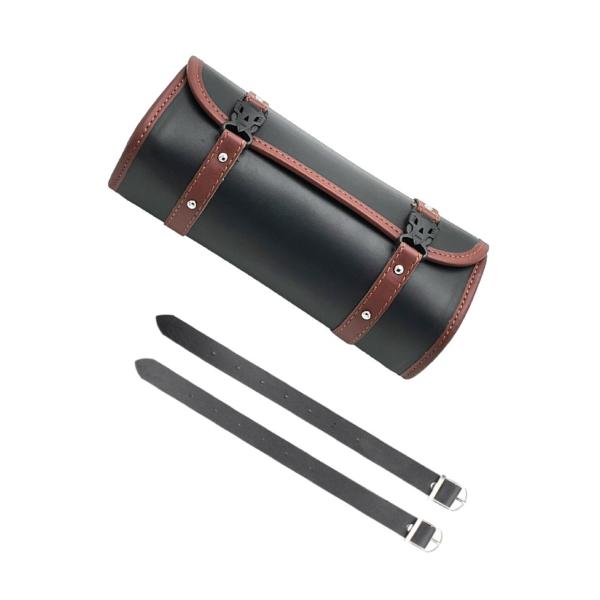 [cmy select] バイク サイド バッグ 汎用 小物入れ 工具入れ 防水 撥水 自転車 ブラック ブラウン スタッズ コンパクト 丸型 四角型