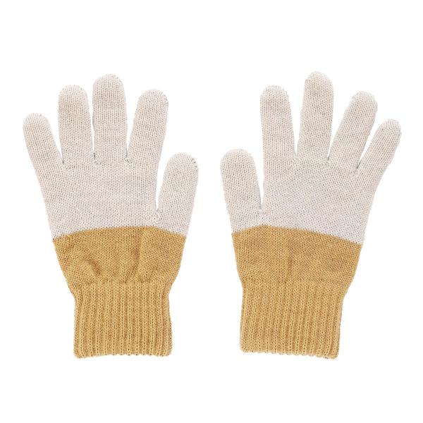 絹屋] 内側シルク2重編み 毛混の手袋 SO7364 レディース カシミヤ