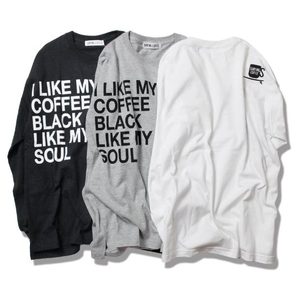 Tシャツ 長袖 メンズ レディース ブランド ルーズフィット ロングtシャツ 文字 アルファベット 黒 白 グレー Surfing Coffee セール Buyee Buyee 日本の通販商品 オークションの代理入札 代理購入