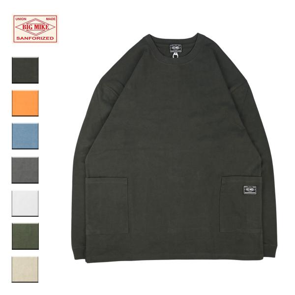 BIG MIKE ビッグマイク US COTTON 10oz W POCKET L/S TEE