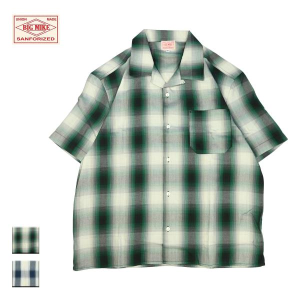 BIG MIKE ビッグマイク Rayon Mix Ombre Slit S/S Shirts