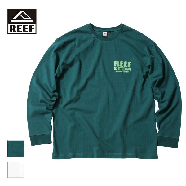 charbon プリントロゴ 長袖Tシャツ オリーブグリーン REEF（リーフ） Tシャツ 長袖 ブランド メンズ レディース ロングT