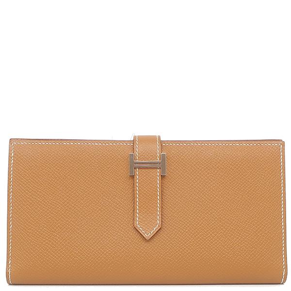 HERMES（エルメス） 長財布 ベアンスフレ ヴォーエプソン ブラウン 茶