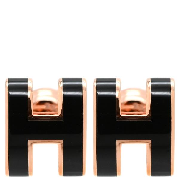 HERMES（エルメス） ピアス ポップアッシュ Hピアス ミニ GP ブラック