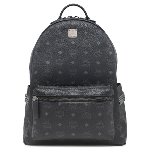 MCM エムシーエム リュックサック ヴィセトス MMK65VE38BK001 ブラック レザー ユニセックス スタッズ シルバー金具【本物保証】 MCM（エムシーエム） リュック・デイパック Stark サイドスタッズ