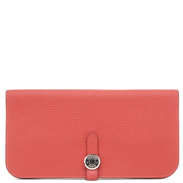 【美品】エルメス　ドゴンロング　トリヨンクレマンス　折財布　長財布　黒　754 HERMES（エルメス） 長財布 ドゴン ロング トリヨンクレマンス ピンク