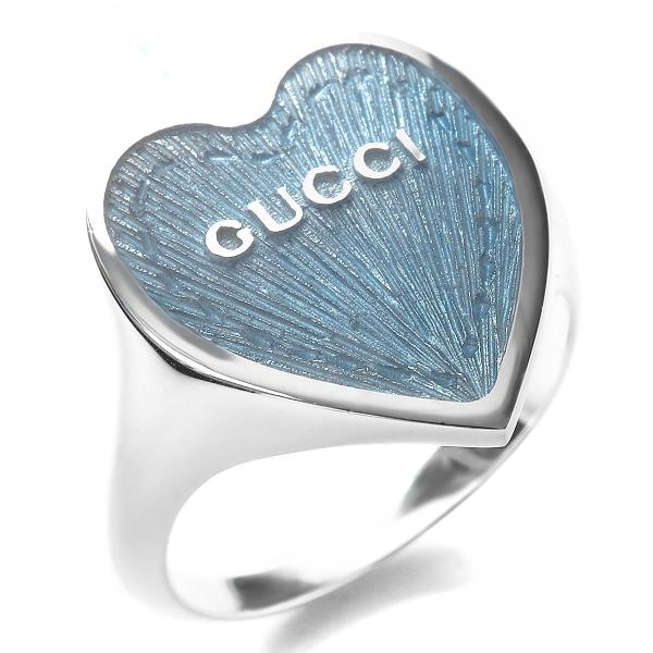 美品 希少 グッチ リング ハートロゴ チェーン シルバー レディース 5号 グッチ GUCCI 796357 J8400 8106 15号 トレードマーク ハート リング