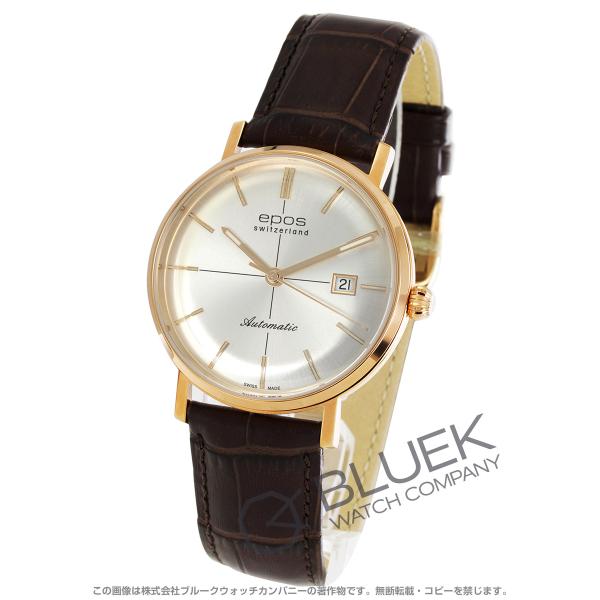 【ジャンク】EPOS オートマチック ・デイト　 ブラウンクロコレザー ジャンク】EPOS オートマチック ・デイト ブラウンクロコレザー
