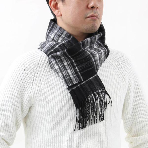 未使用 ジョンストンズ オブ エルガンショートマフラー ミックス