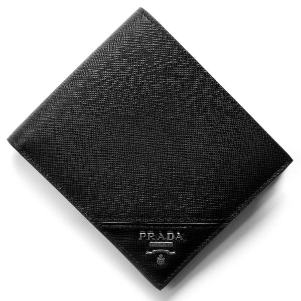 PRADA プラダ 二つ折り財布 財布 メンズ サフィアーノ メタル