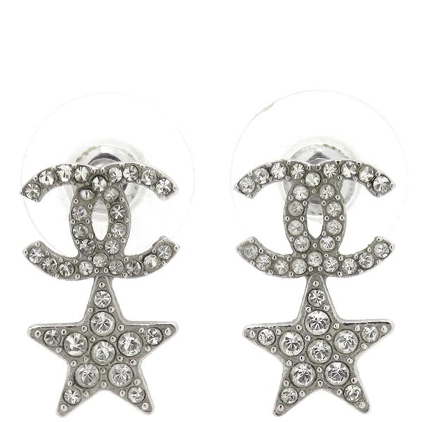 CHANEL 星とCCロゴのピアス CHANEL シャネル ピアス ココマーク スター メタル シルバー CC