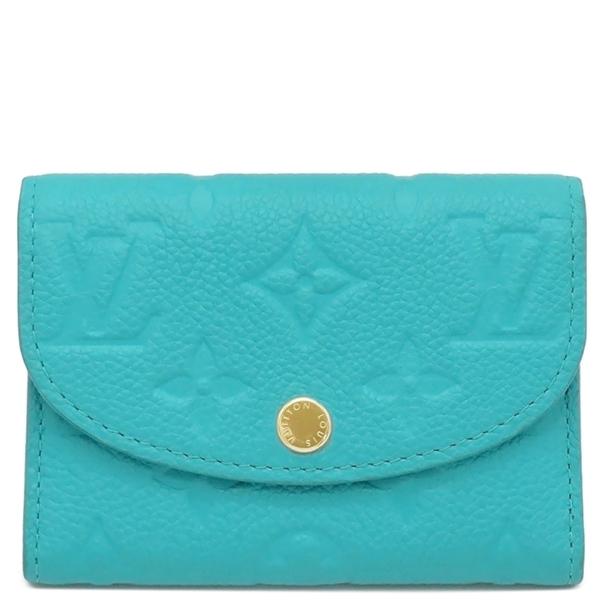 ルイヴィトン　コインカードケース　ポルトモネロザリ　アンプラント　ライトブルー ルイヴィトン コインカードケース ポルトモネロザリ アンプラント