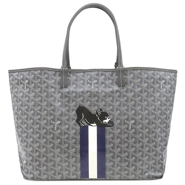 【新品未使用品】Goyard キャンバスバッグ 中型 グレー/ブラウン GOYARD（ゴヤール） ≪ 新品 ≫ ゴヤールサンルイ GM 黒×茶 ブラック