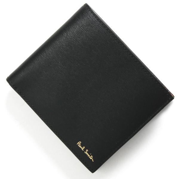 きれい 【新品未使用品】Paul smith 二つ折り財布 ラビット レザー 黒