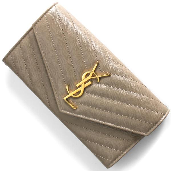 新品在庫あり サンローランパリ イヴサンローラン 長財布 財布 レディース モノグラム Ysl ダスティグレージュ Bow01 1722 Saint Laurent Paris Web限定カラー