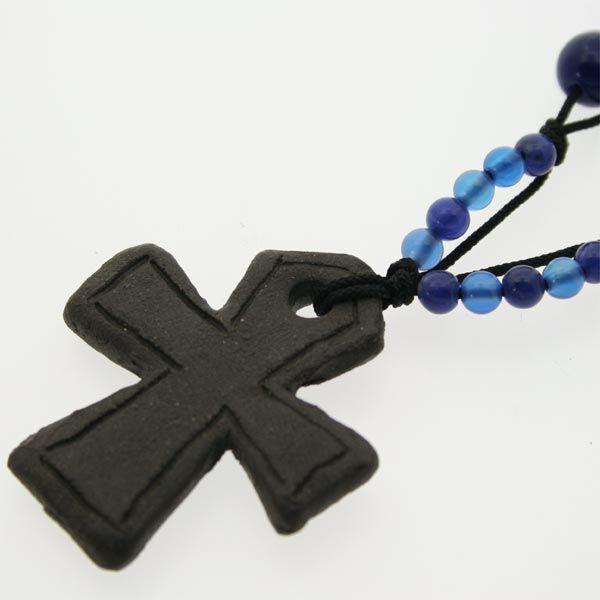 ブラックシリカ クロス和風ネックレス 流石の黒石 ブルー 天然石 メンズ レディース Blnjb 50 ペア ベビーリング ブルーレース 通販 Yahoo ショッピング