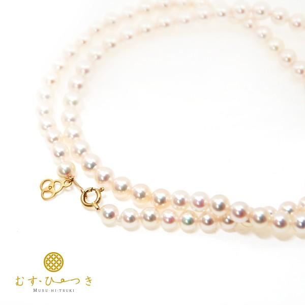 あこや真珠 ベビーパール ネックレス 4.5mm K10 K18 : ブルーレース