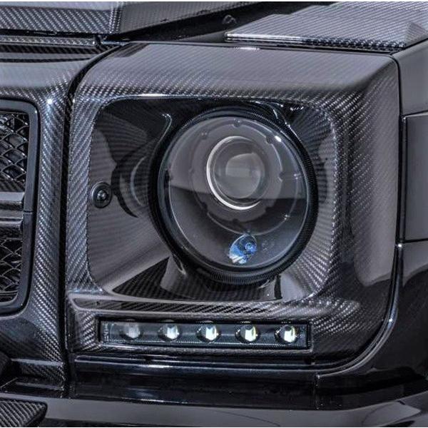 ベンツW463 Gクラス【カーボンファイバー ヘッドライト カバー】G350d
