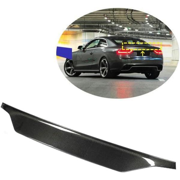 車のリアスポイラーアウディ Rs5 2 ドア 2012 2013 2014 2015 2016 、トランクリップスポイラーカーボンファイバーリアスポイラーウイン