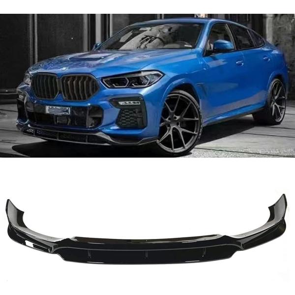 車のフロントバンパーリップスポイラースプリッター Bmw X6 G06 M スポーツ 2020 2021 2022 ボディキット装飾ディフューザー保護スポイラー