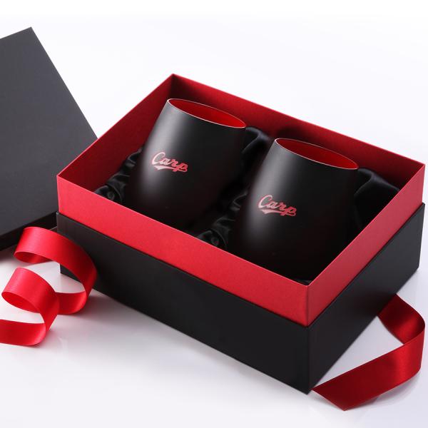 カープタンブラーBlack+RED　ペアセット（名入れなし）/広島 東洋 カープグッズ／　プレゼント　贈り物　彫刻　刻印　優勝