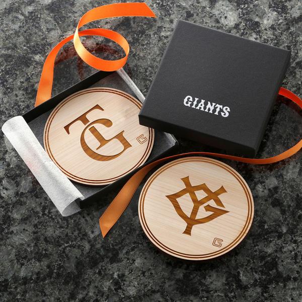 巨人グッズ・ジャイアンツひのきコースター/YG,TG/ペア