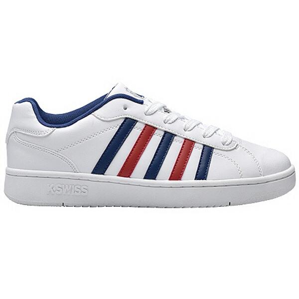 メンズカジュアルシューズ K Swiss ケースイス Court Montara S コートモンタラs ローカットスニーカー White Navy Red 470 Bluepeter 通販 Yahoo ショッピング