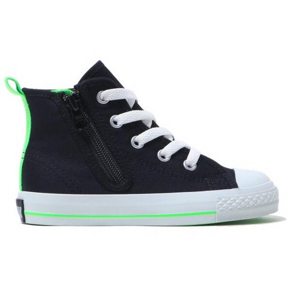 キッズシューズ Converse コンバース チャイルド オールスター N ネオンアクセント Z Hi ジュニアハイカットスニーカー Black 470 Bluepeter 通販 Yahoo ショッピング