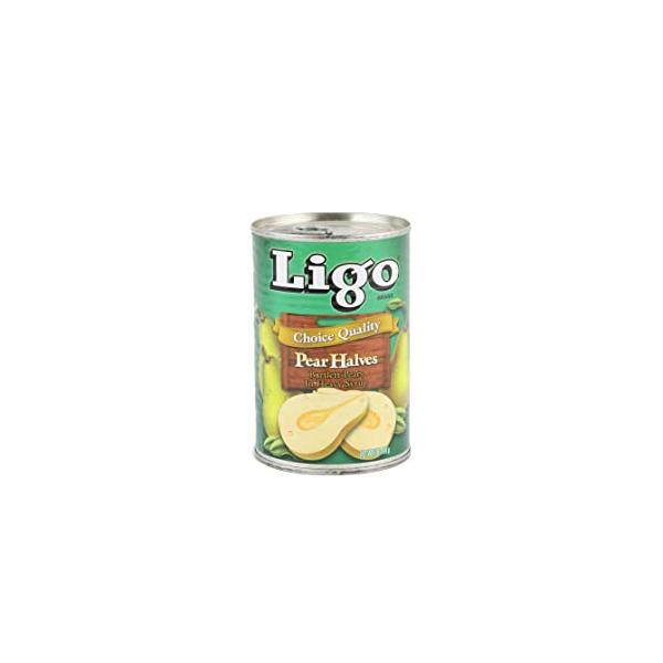 Ligo 洋梨 410g x 24缶 二つ割【ケース販売】南アフリカ産 缶切り不要 防災 備蓄 保存食 フルーツ缶