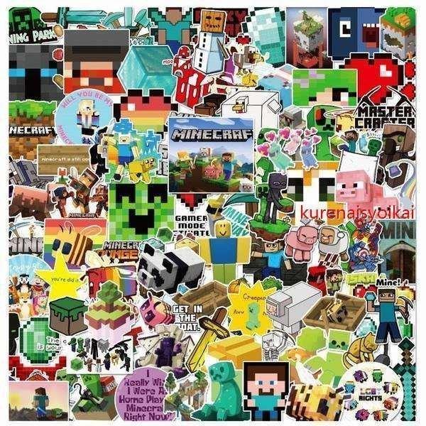 ステッカーminecraft マインクラフト ゲーム キャラクター シール 100枚入り 文具 ステーショナリー 安全 知育 創造 知恵 遊び 子供 想像力 装飾 飾り 贈り物 World1 322 青空ストア 通販 Yahoo ショッピング
