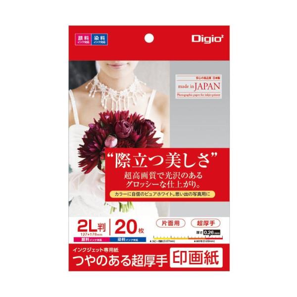 ナカバヤシ　インクジェット光沢紙　ＪＰＳＫ２−２Ｌ−２０ 2個セット