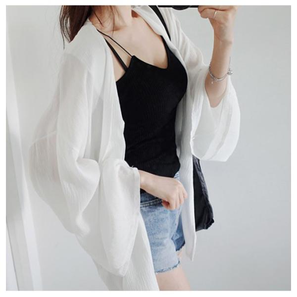 カーディガン レディース シフォン 薄手 7分袖 ゆったり 長袖 無地 大きいサイズ 透け感 冷房対策 カーデ トップス オシャレ 春 夏 Buyee Buyee Japanese Proxy Service Buy From Japan Bot Online