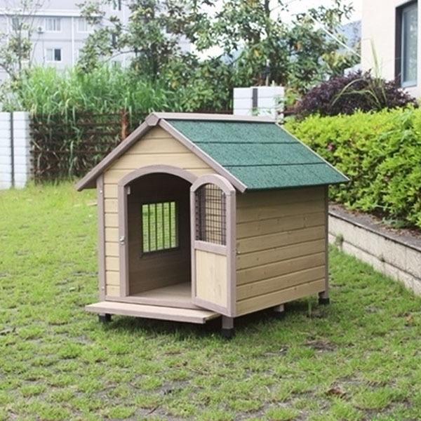 犬小屋 犬用品 小型犬用 別荘 木製犬舎 豪華別荘 組立式 犬 庭用 松の木 小動物ケージ 丈夫 新品 飼育ケージ 組立式 屋外 野外 庭用 転倒防止 Cw 037 Bluestore
