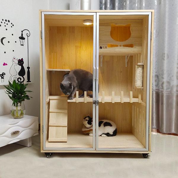 豪華別荘 猫別荘 猫の小さな城 猫部屋 別荘 環境に優しい木材 転倒防止
