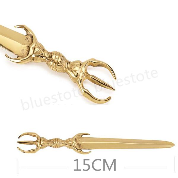 不働剣 密教法具 寺院用仏具 倶利迦羅不働剣 不動明王剣 三鈷剣 真鍮製磨き仕上げ 15cm Buyee Servis Zakupok Tretim Licom Buyee Pokupajte Iz Yaponii