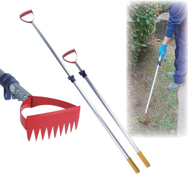 伸縮式草取り道具 雑草抜きごそっと とれ太 クリアランスsale 期間限定 ビッグ 平刃付 アルミパイプ のこ目
