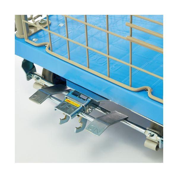 店物流 運搬用環境静音網台車環境静音網台車金沢車輌np 107gs B フットブレーキ付ブルースタイル Ds ブルースタイル